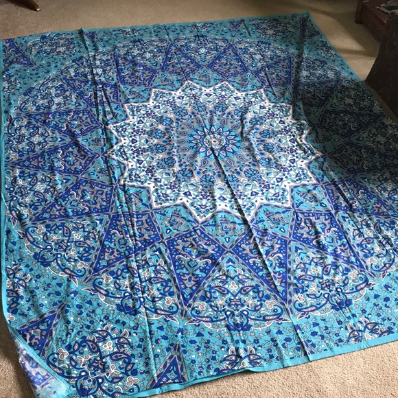 Urban Outfitters Wall Art Blue Elephant Tapestry Poshmark
